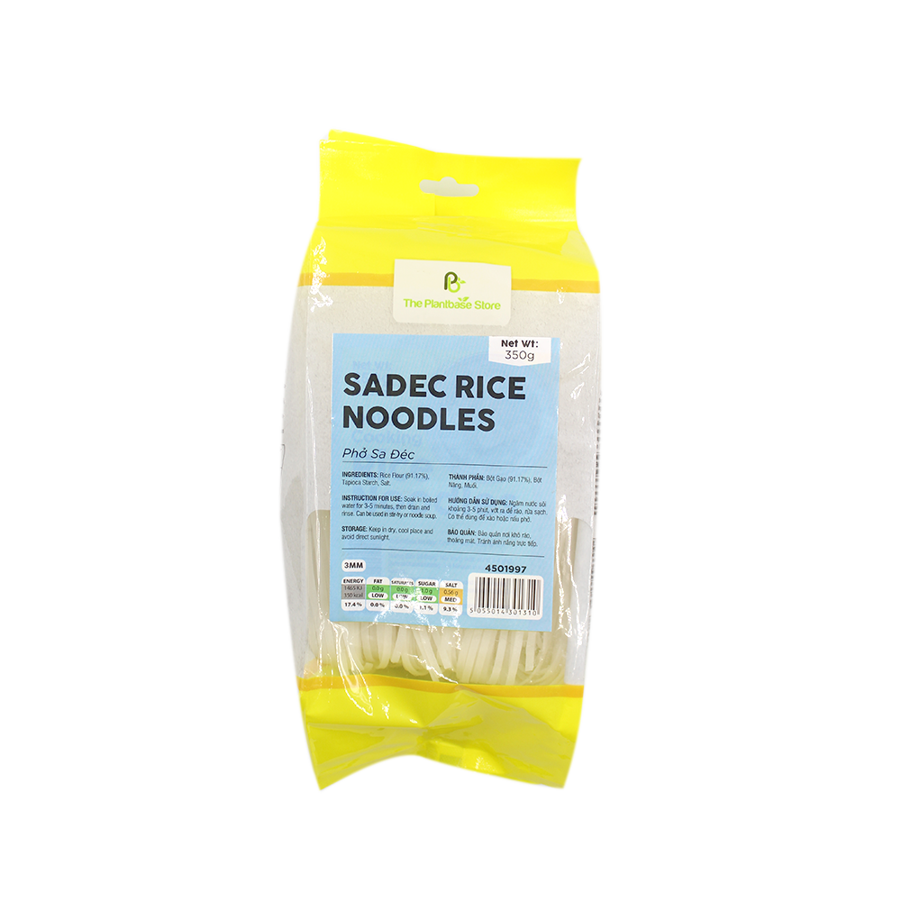 The Plantbase Store Sadec Rice Noodles 3mm 350g (Case 25)