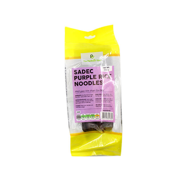 The Plantbase Store Sadec Purple Rice Noodles 3mm 350g (Case 25)