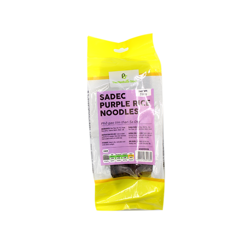 The Plantbase Store Sadec Purple Rice Noodles 3mm 350g (Case 25)
