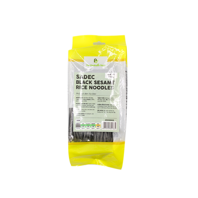 The Plantbase Store Sadec Black Sesame Rice Noodles 350g (Case 25)