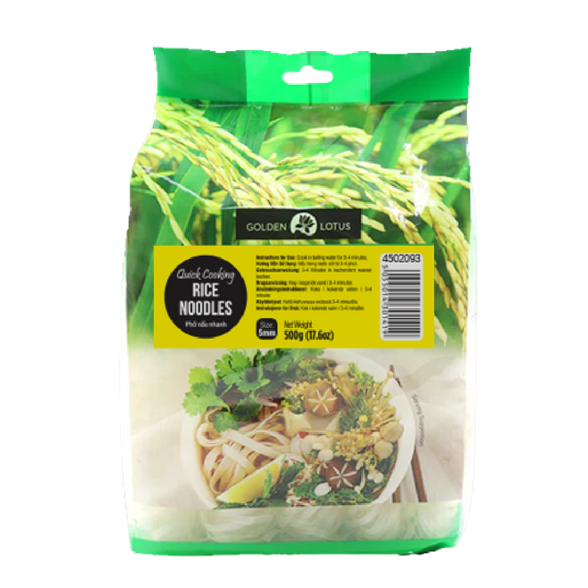 Golden Lotus Quick Cooking Rice Noodles 5mm 500gr (Case 20)