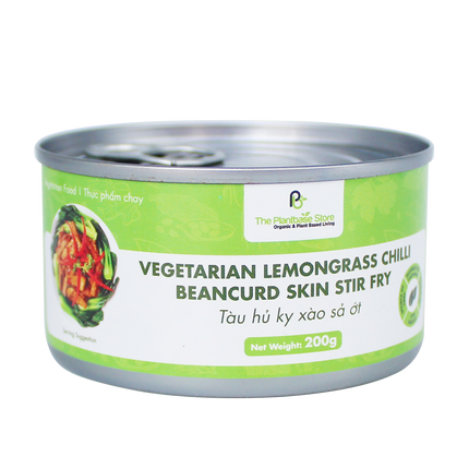 The Plantbase Store Canned Vegetarian Lemongrass Chilli Beancurd Skin Stir Fry 200g (Case 12)