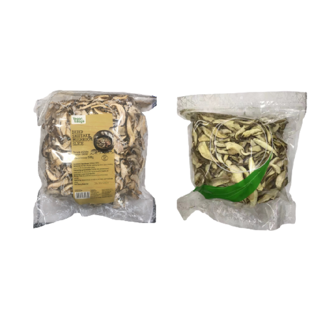 Vegan Village Dried Shiitake Mushroom Slice 500g (Case 20)