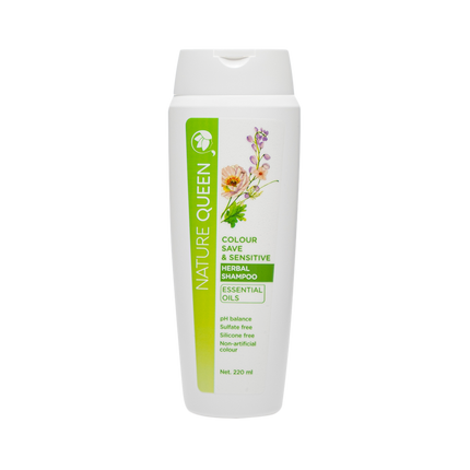 Nature Queen Colour Save & Sensitive Herbal Shampoo Essential Oil 220ml (Case 50)
