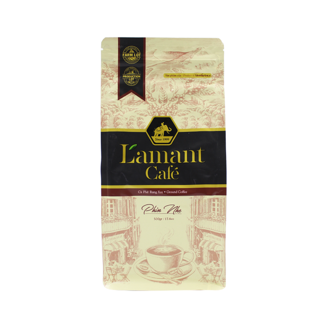 L'amant Light Blend (Arabica & Robusta Blend) Ground Coffee 500g (Case 20)