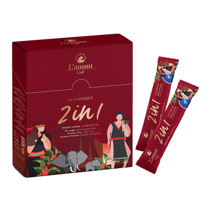 L'amant 2in1 Instant Coffee 256g - Box 16 Sticks (Case 32)