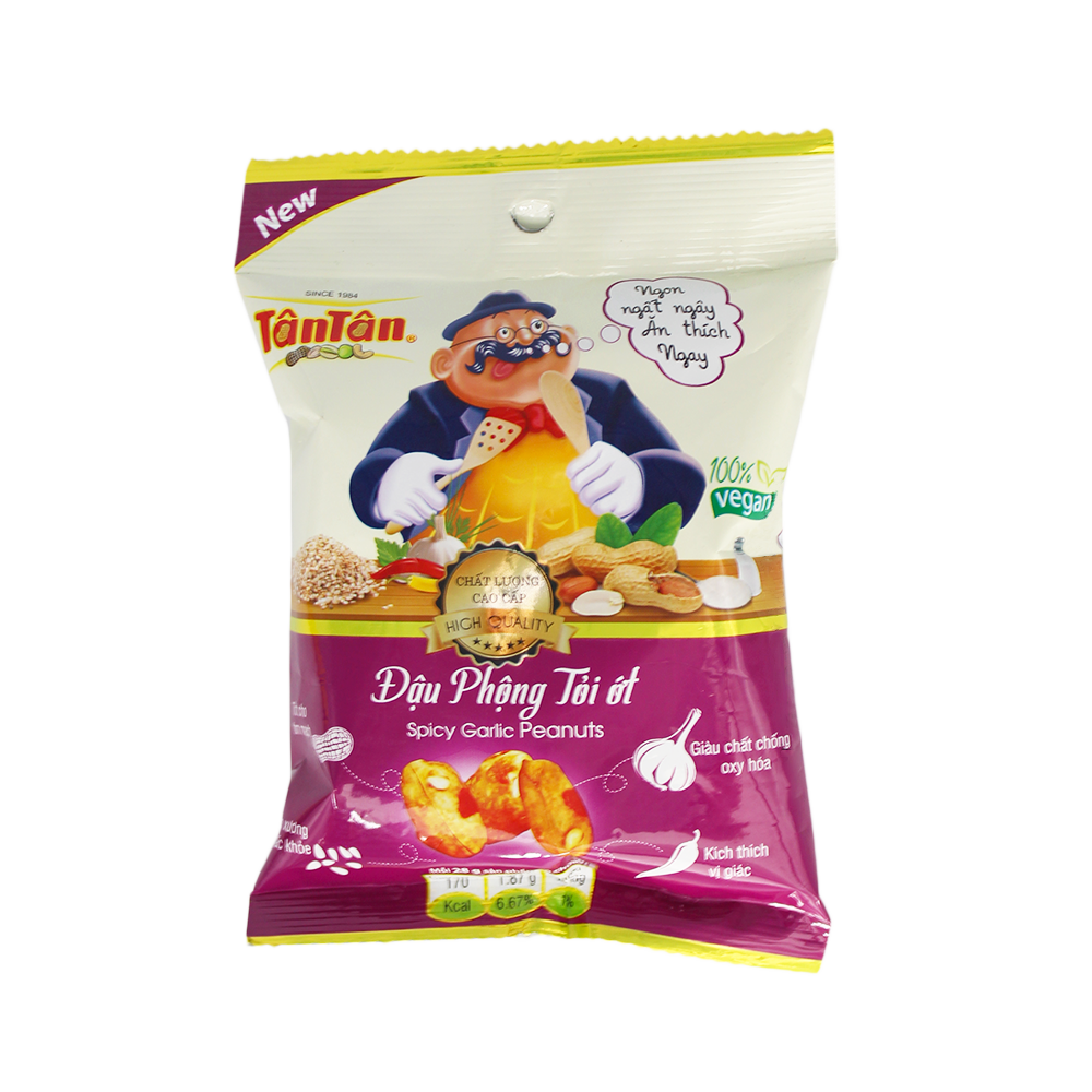 Tan Tan Spicy Garlic Peanuts 42G (Case 80)