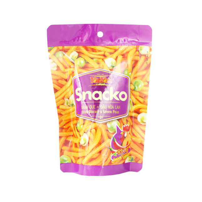 Tan Tan Stick Biscuits &  Greenpeas - Spicy Chicken Flavor 25G (Case 132)