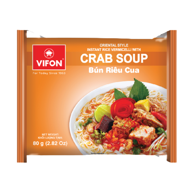 Vifon Oriental Style Vermicelli Sour Crab Soup 80gr (Case 30)