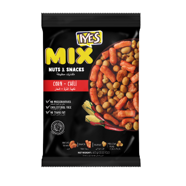 Iyes Mix Nut - Chili & Corn 60g (Case 40)