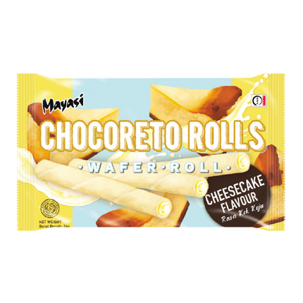Mayasi Chocoreto Wafer Roll Cheesecake Flv 34g (Case 40)