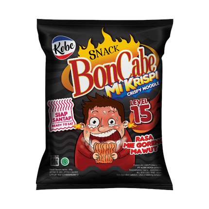 Kobe BonCabe Crispy Noodle Snack Lv 15 30g (Case 60)