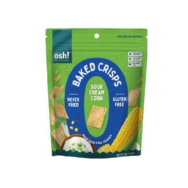 Oh So Healthy! Sour Cream Corn Veggie Crisps 50g (Case 24)