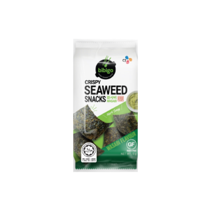 CJ BIBIGO Crispy Seasoned Snacks Wasabi Flavour (3pcs) 15g (Case 12)