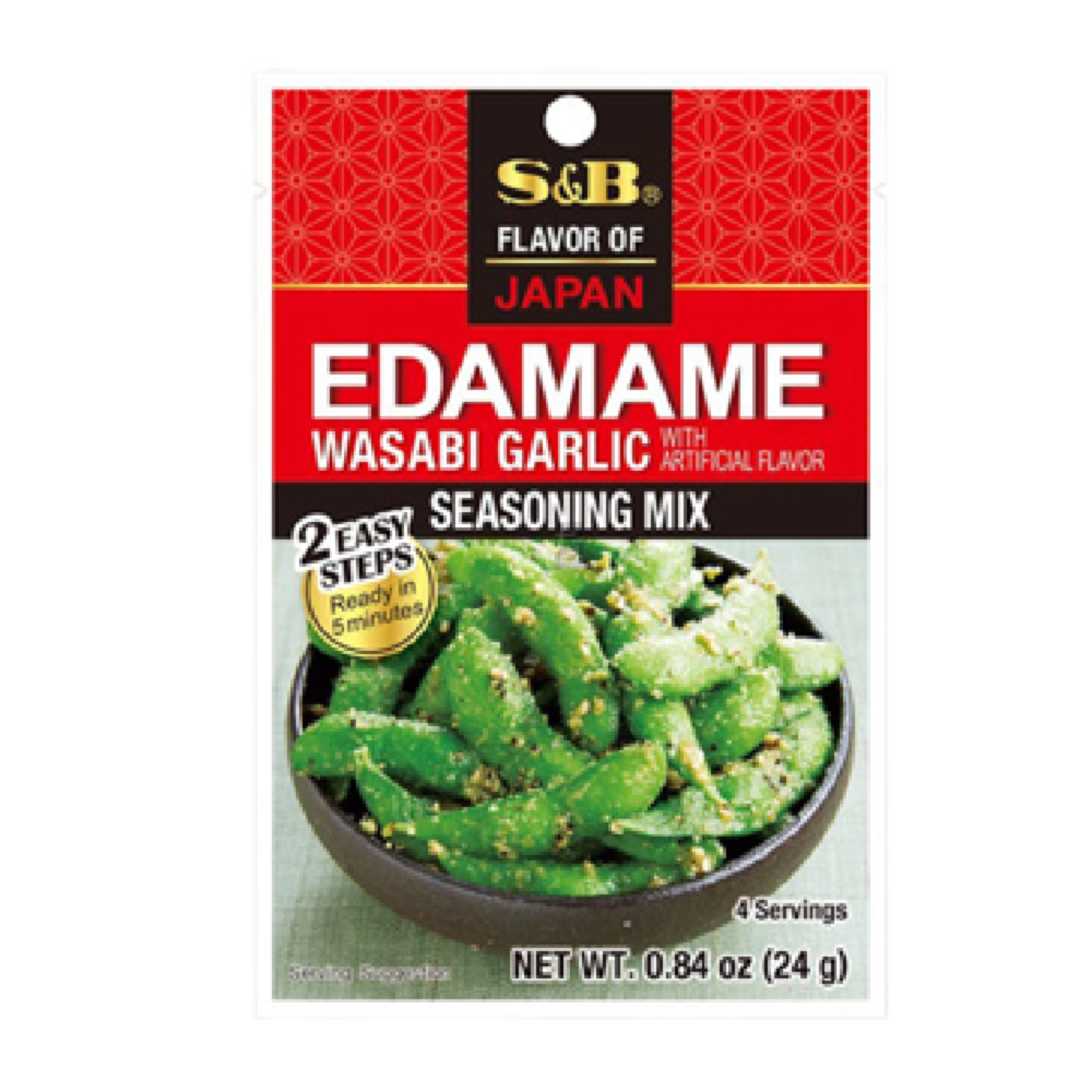 S&B Seasoning Mix Wasabi Garlic Edamame 24G (Case 60)
