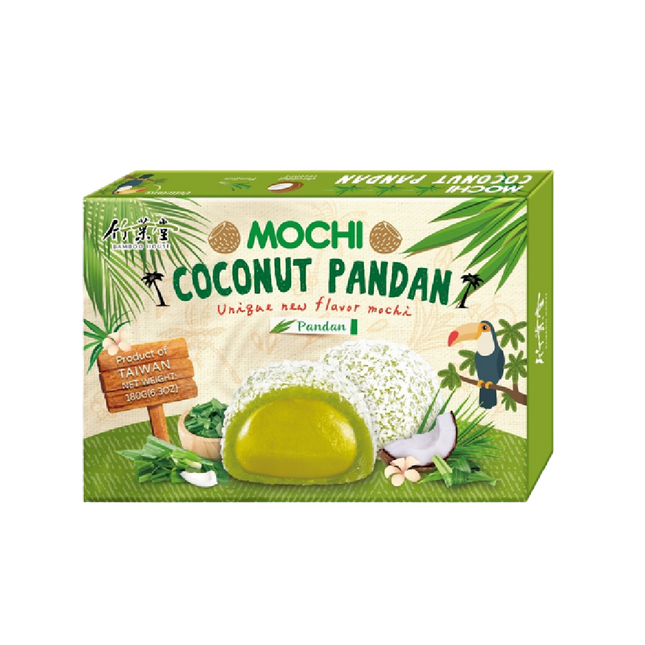 Bamboo House Coconut Pandan Mochi - Pandan 180g (Case 24)