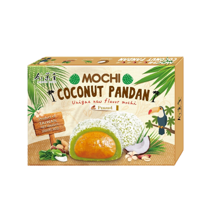 Bamboo House Coconut Pandan Mochi - Peanut 180g (Case 24)