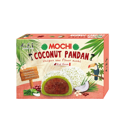 Bamboo House Coconut Pandan Mochi - Red Bean 180g (Case 24)