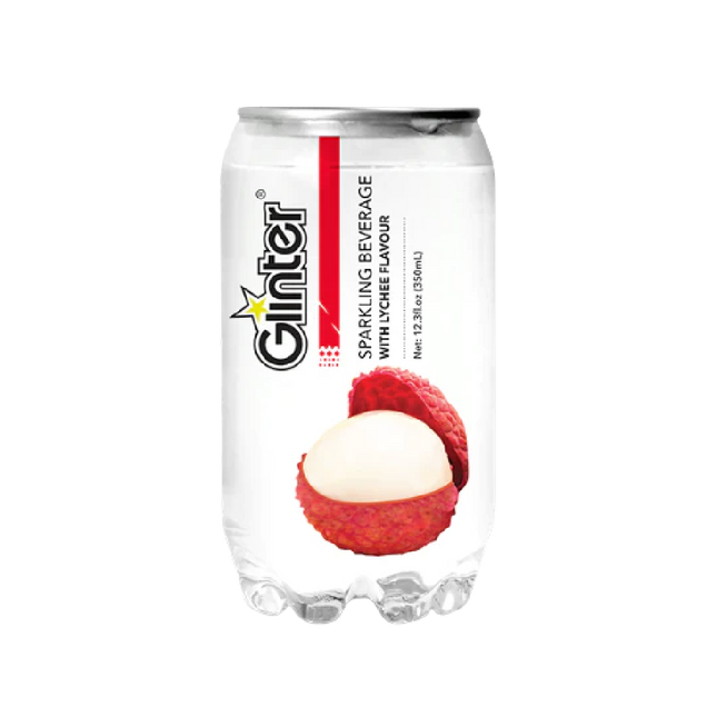 GLINTER Lychee Sparkling Water 350ml (Case 24)