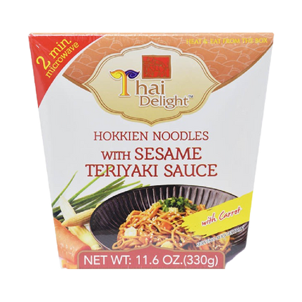 THAI DELIGHT Hokkien Noodles With Sesame Teriyaki Sauce 330g (Case 12)