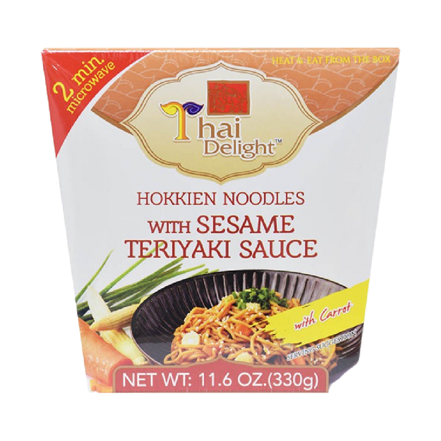 THAI DELIGHT Hokkien Noodles With Sesame Teriyaki Sauce 330g (Case 12)