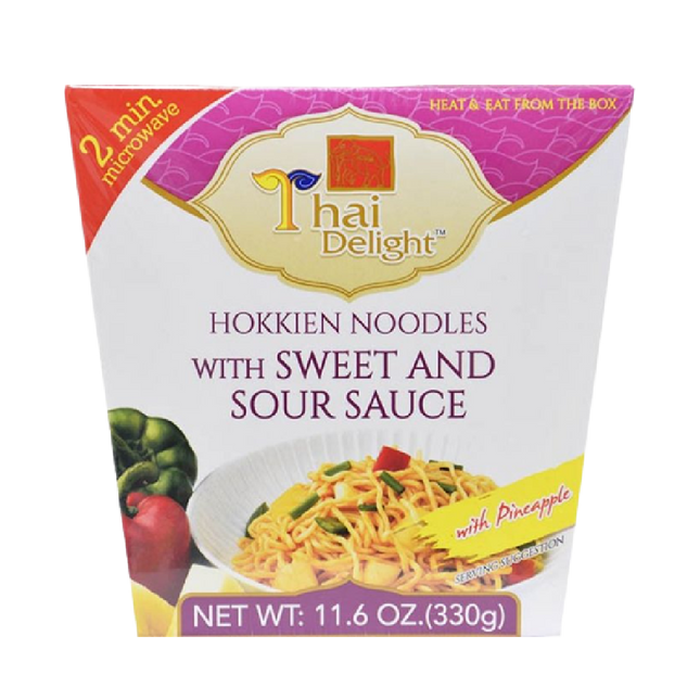THAI DELIGHT Hokkien Noodles With Sweet Sour Sauce 330g (Case 12)