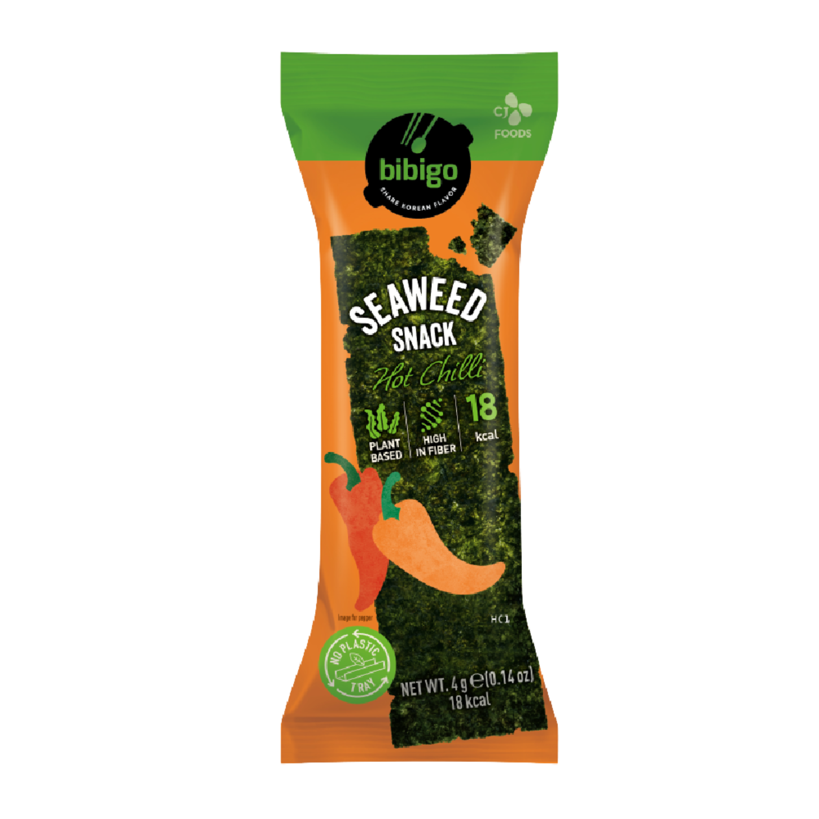 CJ BIBIGO Seaweed Snack Hot Chilli 4g (Case 36)