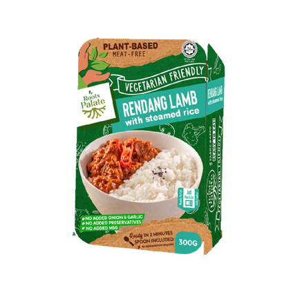 Roots Palate Vegetarian Rendang Lamb With Steamed Rice 300g (Case 24)