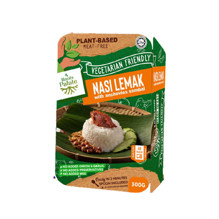 Roots Palate Vegetarian Nasi Lemak With Anchovies Sambal 300g (Case 24)