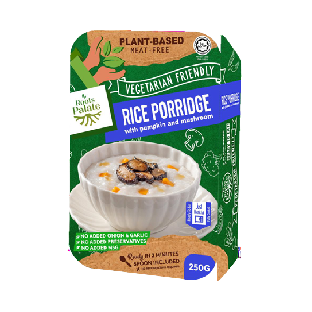 Roots Palate Vegetarian Rice Porridge With Pumpkin And Mushroom 250g (Case 36)