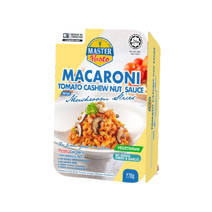 Master Pasto Vegetarian Macaroni Tomato Cashew Nut with Mushroom 250g (Case 24)