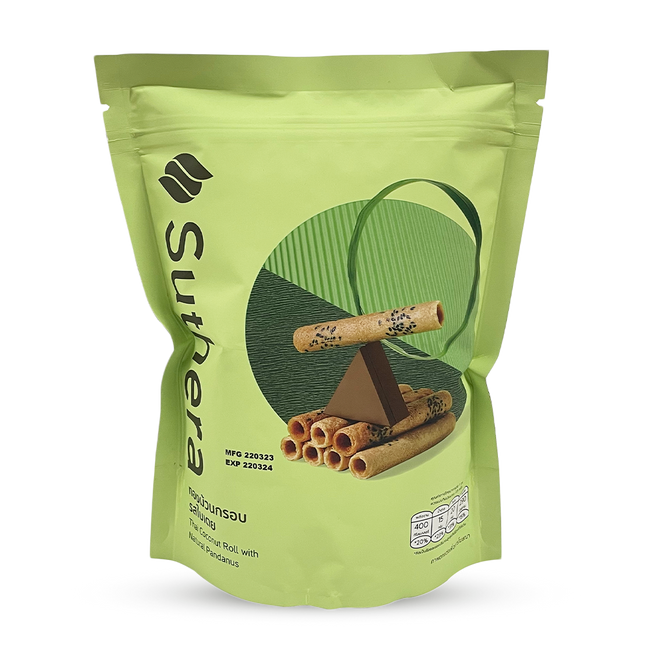 SUTHERA Coconut Roll Natural Pandanus 70g (Case 24)