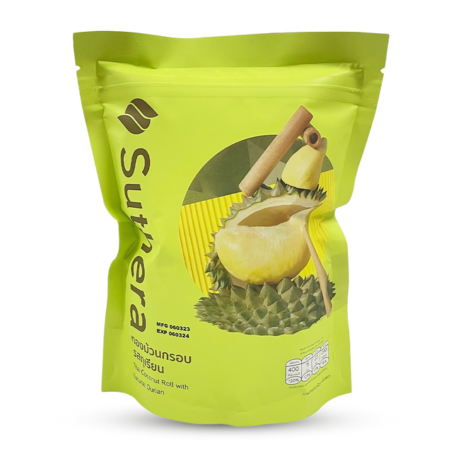 SUTHERA Coconut Roll Natural Durian 70g (Case 24)