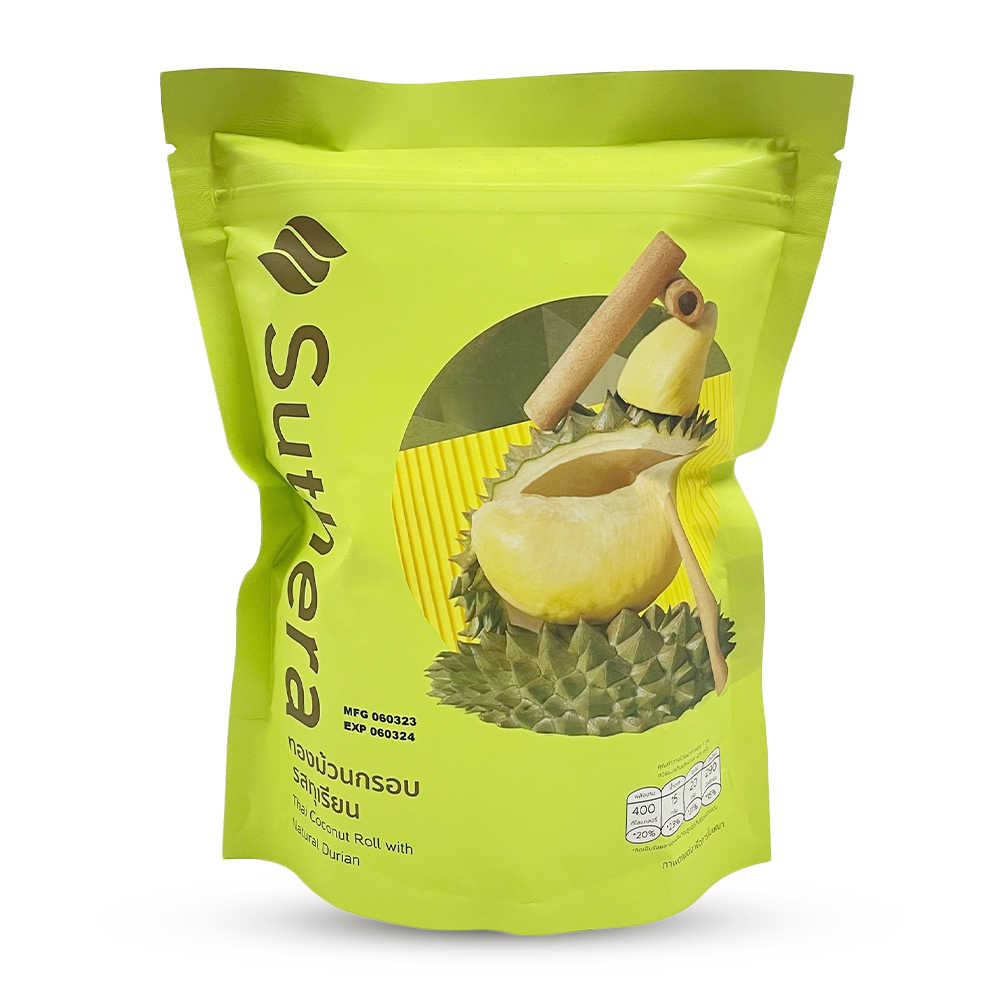 SUTHERA Coconut Roll Natural Durian 70g (Case 24)