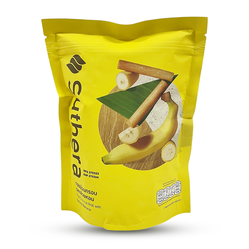 SUTHERA Coconut Roll Natural Banana 70g (Case 24)
