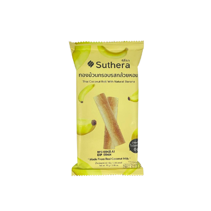 SUTHERA Coconut Roll Natural Banana 30g (Case 72)