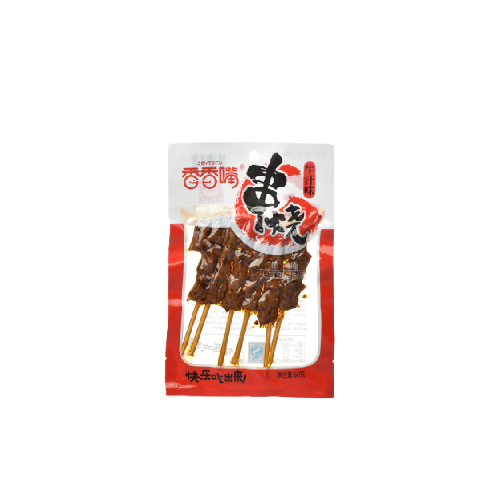 Joytofu Skewed Dried Beancurd Beef Flavor 60g (Case 80)