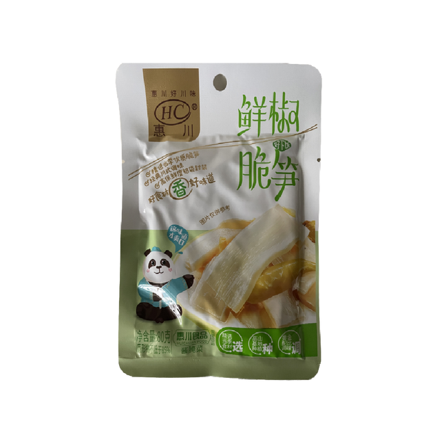 Huichuan Crispy Bamboo Shoots With Fresh Pepper 80g (Case 50)