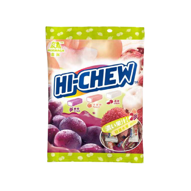 MORINAGA Hi-Chew Grape, Peach & Lychee Favors 110 (Case 10)