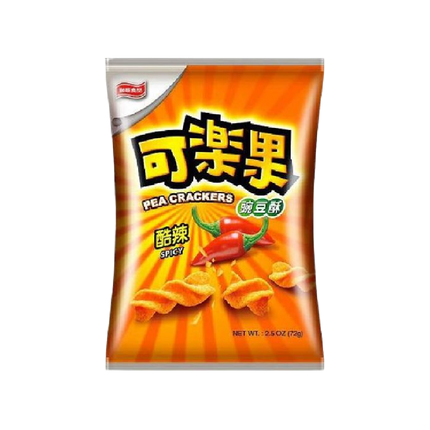 Lian Hwa Foods - Pea Crackers (Spicy Flavor) 72g (Case 12)