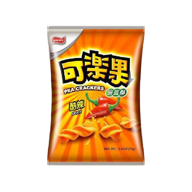 Lian Hwa Foods - Pea Crackers (Spicy Flavor) 72g (Case 12)
