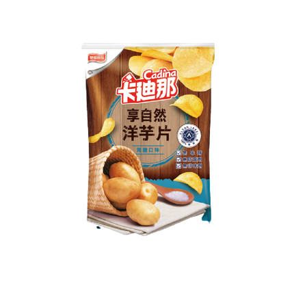 Lian Hwa Foods - Cadina Potato Chips (Sea Salt Flavor) 70g (Case 12)