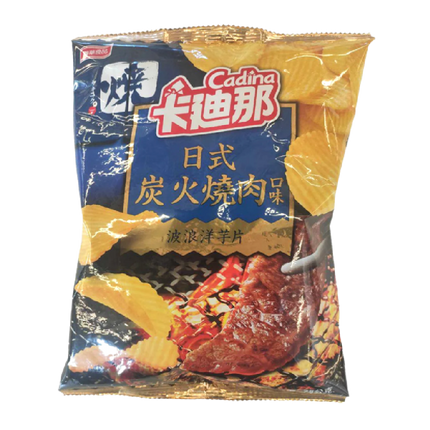 Lian Hwa Foods - Cadina Potato Chips Crinkle Cut (Japanese Barbecue Flavor) 70g (Case 12)