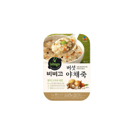 CJ BIBIGO Rice Porridge With Mushroom & Vegetables 280g (Case 24)