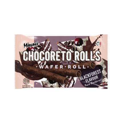 Mayasi Chocoreto Wafer Roll Black Forest 34g (Case 40)