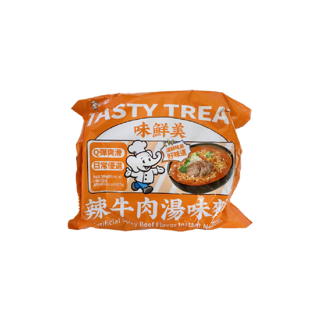 Baixiang Instant Noodles Artificial Spicy Beef Flavour 86g (Case 30)
