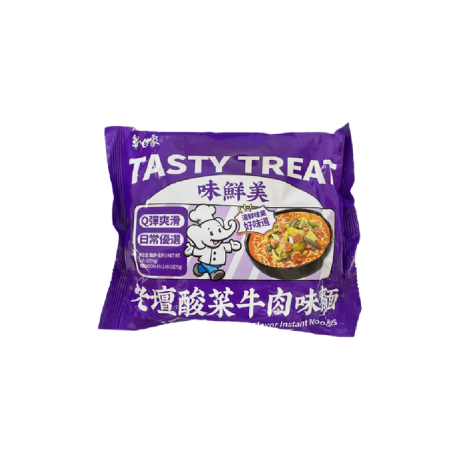Baixiang Instant Noodles Artificial Beef with Sauerkraut Flavour 86g (Case 30)
