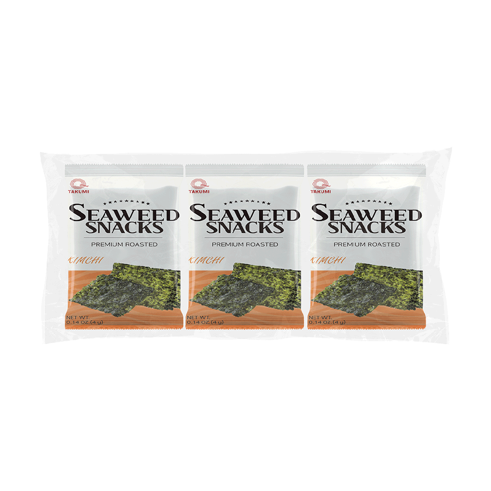 TAKUMI Seaweed Snack Kimchi (3pcs) 12g (Case 72)