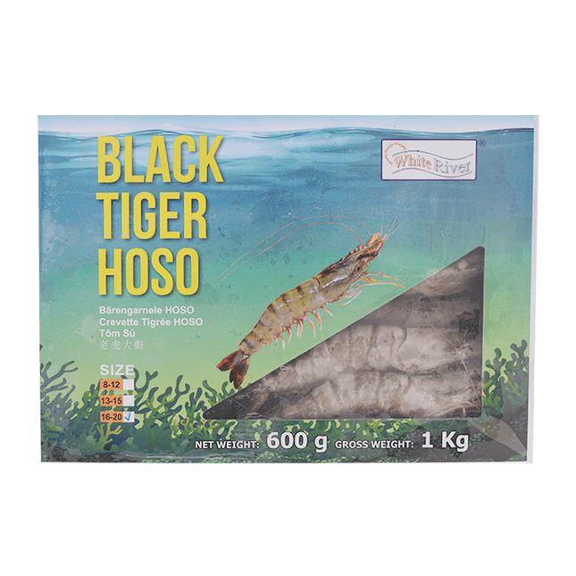 Black Tiger HOSO 16/20 600g net (1kg Gr) (Case 10)