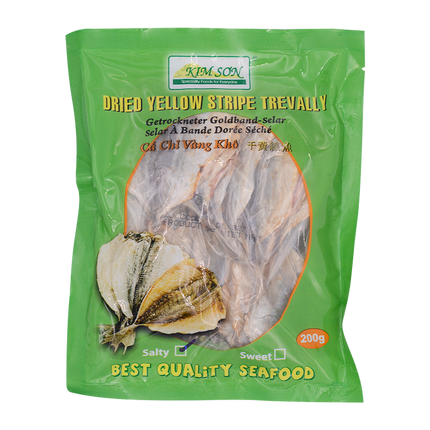 Kim Son Dried Yellow Stripe Trevally 200g (Case 50)